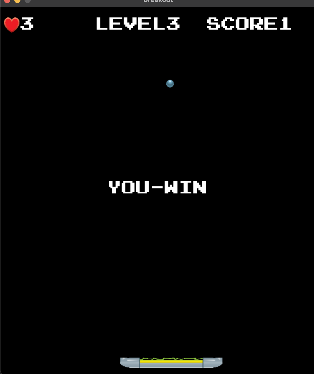 Breakout Win Screen